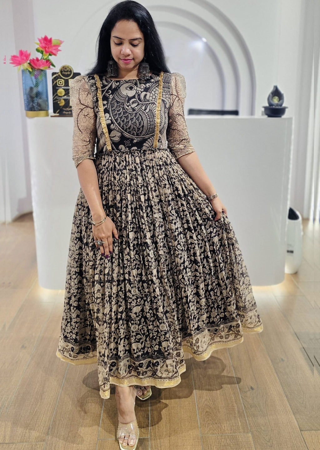 Moyur-Long Western Dress