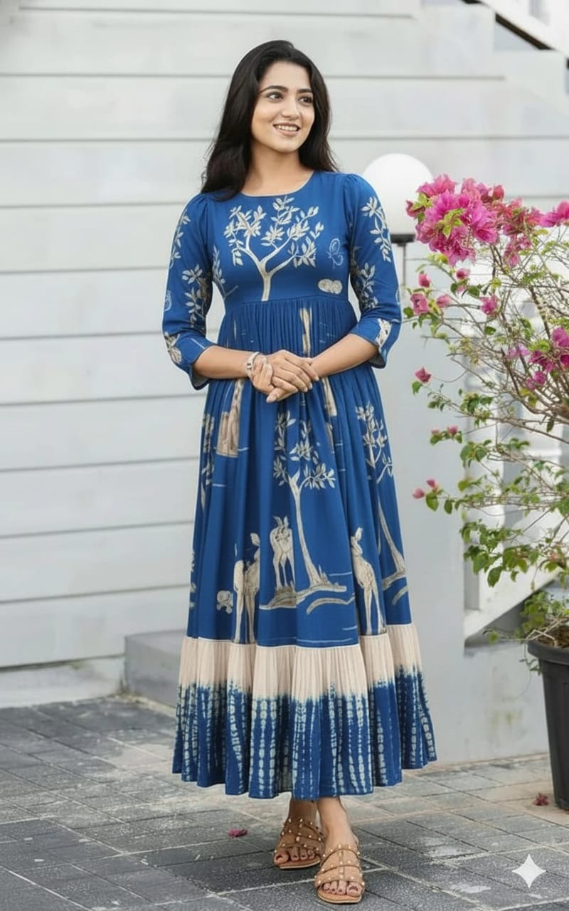 Giva-Long Western Dress